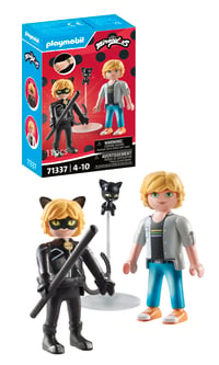 PLAYMOBIL Miraculous Adrien a Čierny kocúr hrdinské dobrodružstvo s kwami Plaggom 71337 - od 4 rokov 1