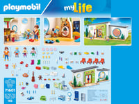 PLAYMOBIL MyLife 71601 Szivárvány Óvoda Játékszett Kiegészítésekkel és Működő Csengővel 7