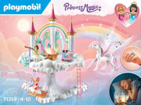 PLAYMOBIL Princess Magic 71359 Heavenly Rainbow Castle, Magic World with Luminous Rainbow Flower, Butterfly Ring, Pegas and Princesses, Age 4+ 4
