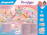 PLAYMOBIL Princess Magic 71359 Heavenly Rainbow Castle, Magic World with Luminous Rainbow Flower, Butterfly Ring, Pegas and Princesses, Age 4+ 5