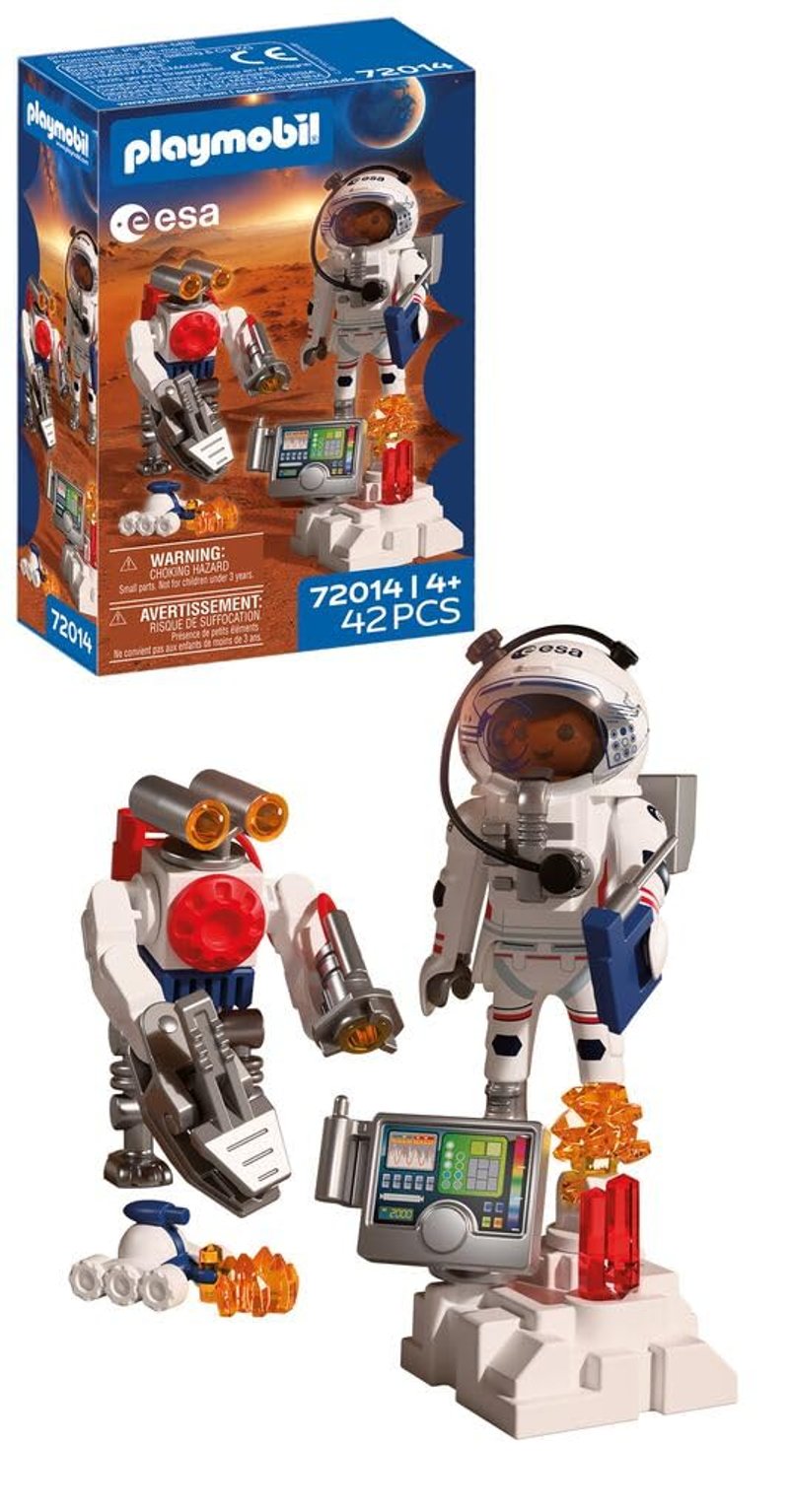 PLAYMOBIL Space ESA astronaut s robotom a marsovským vozidlom (72014) – od 4 rokov