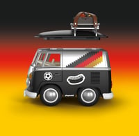 PLAYMOBIL Volkswagen T1 Camper GER Edition 72313 – Retro obytné auto so športovou výbavou, strešným nosičom a sadou nálepiek, od 4 rokov 4