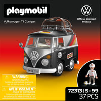 PLAYMOBIL Volkswagen T1 Camper GER Edition 72313 – Retro obytné auto so športovou výbavou, strešným nosičom a sadou nálepiek, od 4 rokov 6