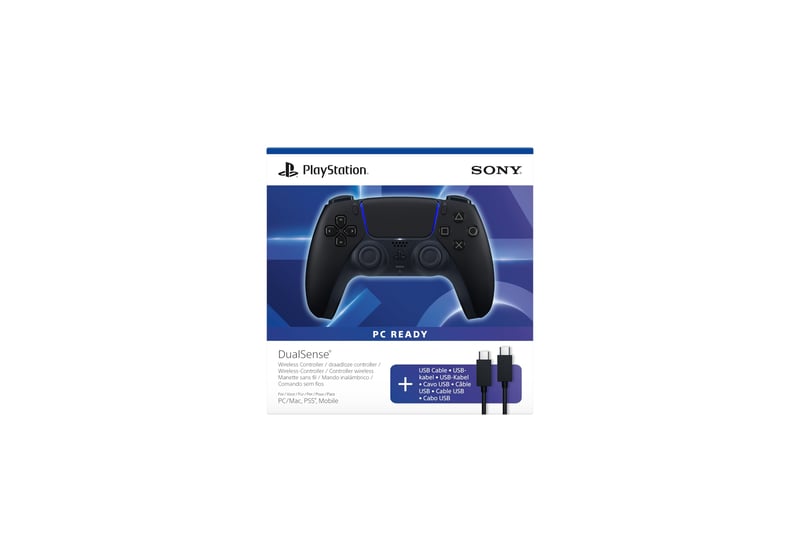 Bezdrôtový ovládač PlayStation DualSense + USB kábel k PC – Midnight Black
