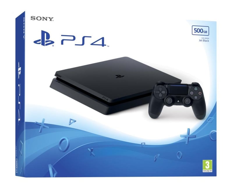 Sony PlayStation 4 Slim játékkonzol - fekete, 500 GB, F-Chassis