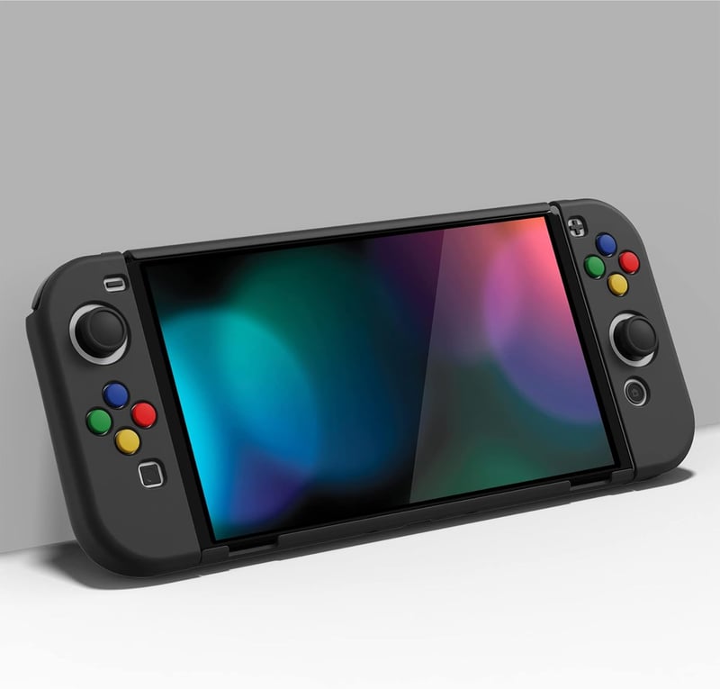 PlayVital AlterGrips Nintendo Switch OLED tok, ergonomikus Joy Con tartó, dokkolható védőtok