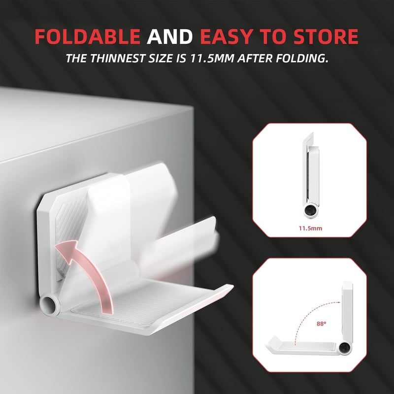 PlayVital FOLD fali tartó PS5/PS4/Xbox Series X/S/Switch Pro kontrollerhez és fejhallgatóhoz, fehér, 2 darab
