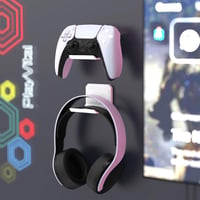 PlayVital FOLD fali tartó PS5/PS4/Xbox Series X/S/Switch Pro kontrollerhez és fejhallgatóhoz, fehér, 2 darab 6
