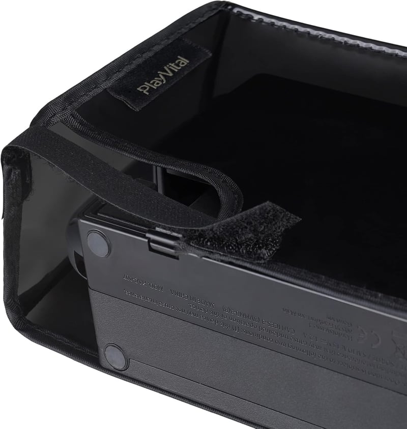 PlayVital Nintendo Switch & OLED dokk védőhuzat, vízálló porálló tok, fekete