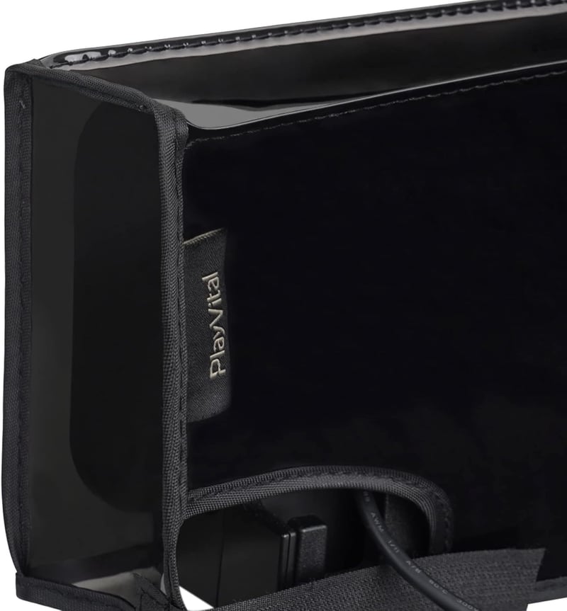 PlayVital Nintendo Switch & OLED dokk védőhuzat, vízálló porálló tok, fekete
