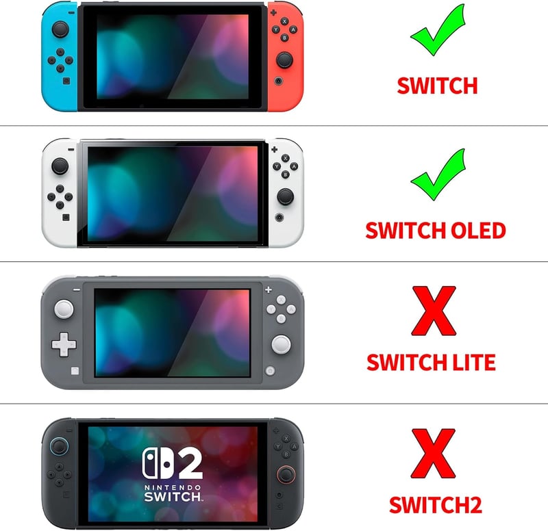 PlayVital Nintendo Switch & OLED dokk védőhuzat, vízálló porálló tok, fekete