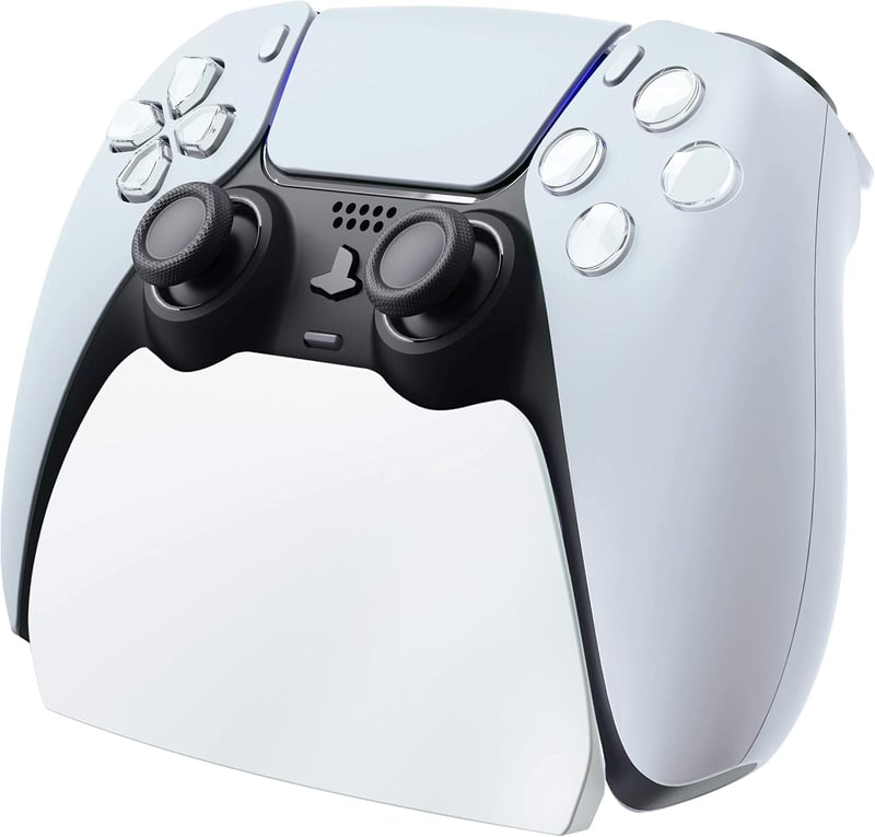 PlayVital PS5 Kontroller Tartó Fehér - Gumipárnás Gamepad Állvány