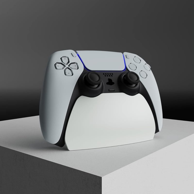 PlayVital PS5 Kontroller Tartó Fehér - Gumipárnás Gamepad Állvány