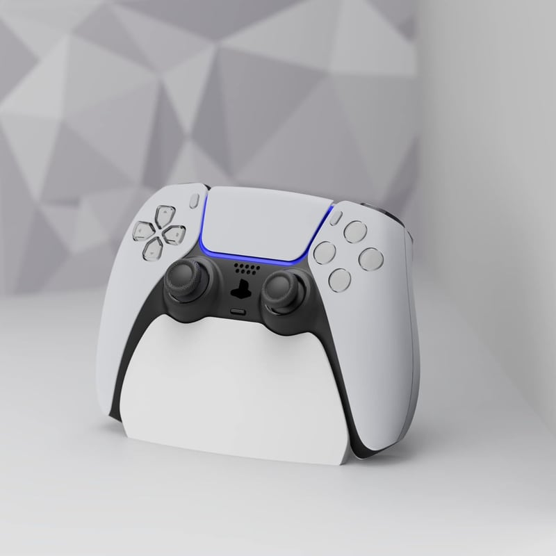 PlayVital PS5 Kontroller Tartó Fehér - Gumipárnás Gamepad Állvány