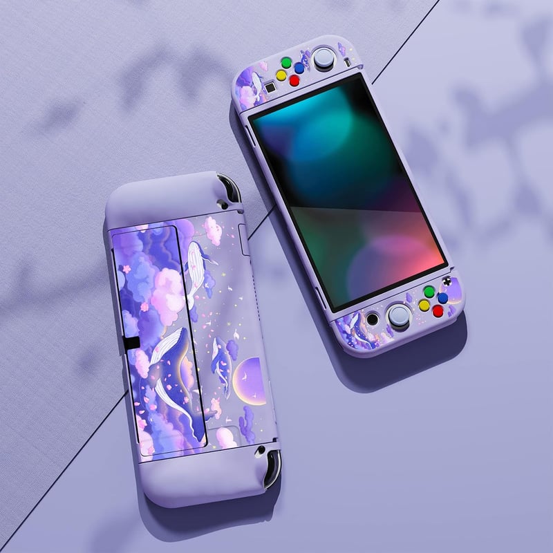 PlayVital ZealProtect Nintendo Switch OLED puha védőtok Joy Con kapákkal és gombvédőkkel