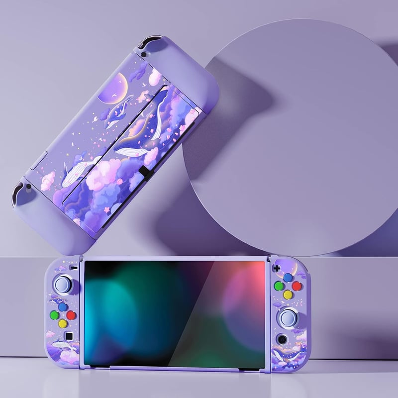 PlayVital ZealProtect Nintendo Switch OLED puha védőtok Joy Con kapákkal és gombvédőkkel
