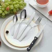 Pleafind 30 részes rozsdamentes evőeszköz készlet 6 személyre, steak késsel 6