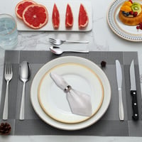 Pleafind 36 részes rozsdamentes evőeszköz készlet 6 személyre, steak késsel 4