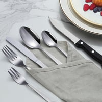 Pleafind 36 részes rozsdamentes evőeszköz készlet 6 személyre, steak késsel 3