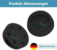 Plemont Univerzális Rezgéscsillapító Mosógéphez és Szárítógéphez - Német Minőségű Gumitalp Bosch, AEG, Siemens Készülékekhez - 4db Csúszásgá - Black 3