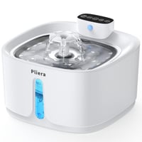 Fântână de băut fără fir Pliera pentru pisici, 3,2 L, fântână cu senzor de mișcare și baterie de 4000 mAh, pompă silențioasă, 3 moduri, 2 duze, tavă din oțel inoxidabil, 5 filtre, fără BPA 1