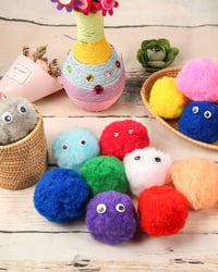 Pllieay 30 db 6 cm puha pompon labda 15 szín DIY kézműves dekorációhoz 4