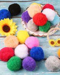 Pllieay 30 db 6 cm puha pompon labda 15 szín DIY kézműves dekorációhoz 2