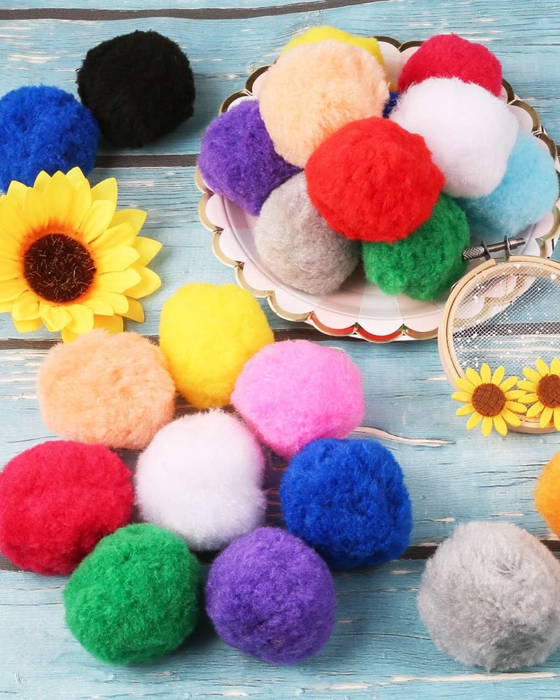 Pllieay 30 db 6 cm puha pompon labda 15 szín DIY kézműves dekorációhoz
