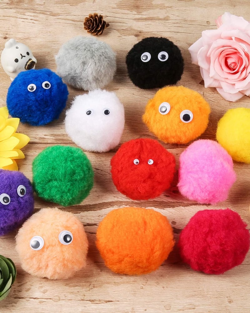 Pllieay 30 db 6 cm puha pompon labda 15 szín DIY kézműves dekorációhoz