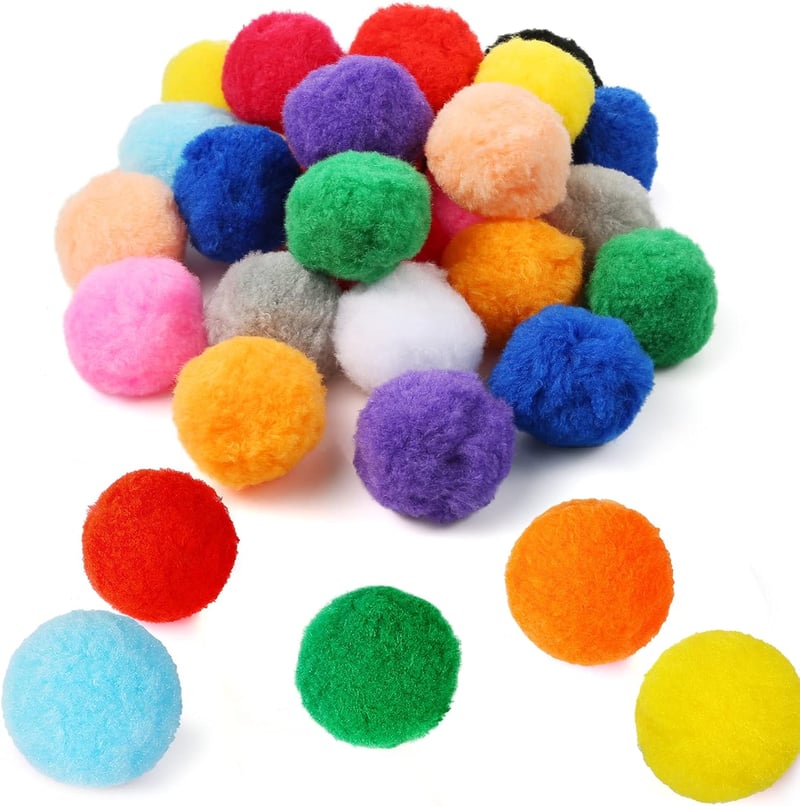 Pllieay 30 db 6 cm puha pompon labda 15 szín DIY kézműves dekorációhoz