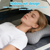 Pernă pentru piercing PLLYPE cu gaură pentru ureche, pentru dormit pe o parte, pernă tip gogoașă pentru diminuarea presiunii, pentru recuperare postoperatorie, cu husă lavabilă, 41 x 33 x 9 6