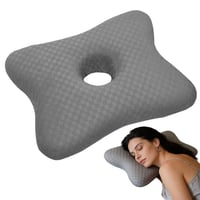 Pernă pentru piercing PLLYPE cu gaură pentru ureche, pentru dormit pe o parte, pernă tip gogoașă pentru diminuarea presiunii, pentru recuperare postoperatorie, cu husă lavabilă, 41 x 33 x 9 1