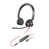 Káblový headset PLT Poly Blackwire 3325 – flexibilný mikrofón, Hi-Fi stereo, pripojenie cez USB-C, USB-A a 3,5 mm jack, kompatibilný s PC, Mac, Teams a Zoom 1