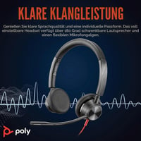 Káblový headset PLT Poly Blackwire 3325 – flexibilný mikrofón, Hi-Fi stereo, pripojenie cez USB-C, USB-A a 3,5 mm jack, kompatibilný s PC, Mac, Teams a Zoom 4