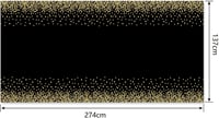 PLULON Fekete-Arany Pöttyös Asztalterítő 137x274 cm Műanyag Téglalap 2
