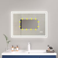 Plumbsys LED Fürdőszobai Tükör 70x50 cm - 3 Színhőmérsékletű Világítás, Páramentesítő Funkcióval, Érintőkapcsolós, IP54 Vízálló 2
