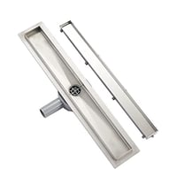 Lineárny sprchový žľab Plumbsys 2v1 s možnosťou vloženia dlažby, 360° sifón – 50 cm 2