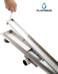 Plumbsys rozsdamentes zuhanyfolyóka 60cm, 2in1 dönthető padlólefolyó szifon szagkimaradóval - 2 in 1, 60cm 5