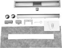 Plumbsys rozsdamentes zuhanyfolyóka 60cm, 2in1 dönthető padlólefolyó szifon szagkimaradóval - 2 in 1, 60cm 6