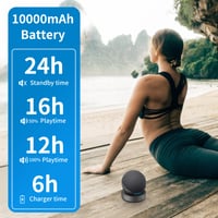 Prenosná nabíjacia stanica PlusAcc pre Amazon Echo Dot 4. generácie - 10000 mAh dokovacia stanica s powerbankou, 16 hodín prehrávania, čierna 3