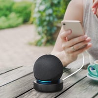 Prenosná nabíjacia stanica PlusAcc pre Amazon Echo Dot 4. generácie - 10000 mAh dokovacia stanica s powerbankou, 16 hodín prehrávania, čierna 6