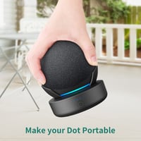Prenosná nabíjacia stanica PlusAcc pre Amazon Echo Dot 4. generácie - 10000 mAh dokovacia stanica s powerbankou, 16 hodín prehrávania, čierna 4