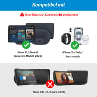 Nabíjacia stanica PlusAcc pre iPhone a iPad – držiak otočný o 270° s 2 portmi USB-C/A, kompatibilná s AirPods, grafitovo sivá 2