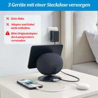 Nabíjacia stanica PlusAcc pre iPhone a iPad – držiak otočný o 270° s 2 portmi USB-C/A, kompatibilná s AirPods, grafitovo sivá 3