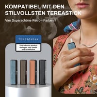 Pluscig X30 Dohányhevítő TEREA Patronokhoz, Precíz Hőmérséklet Szabályozás, 3500 mAh Akkumulátor, OLED Kijelző, Bőr Borítás, Retro Stílus, B 2