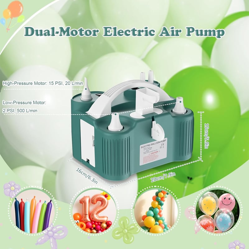 PlusFive 4az1-ben elektromos légpumpa duál motorral és 10 fúvókával