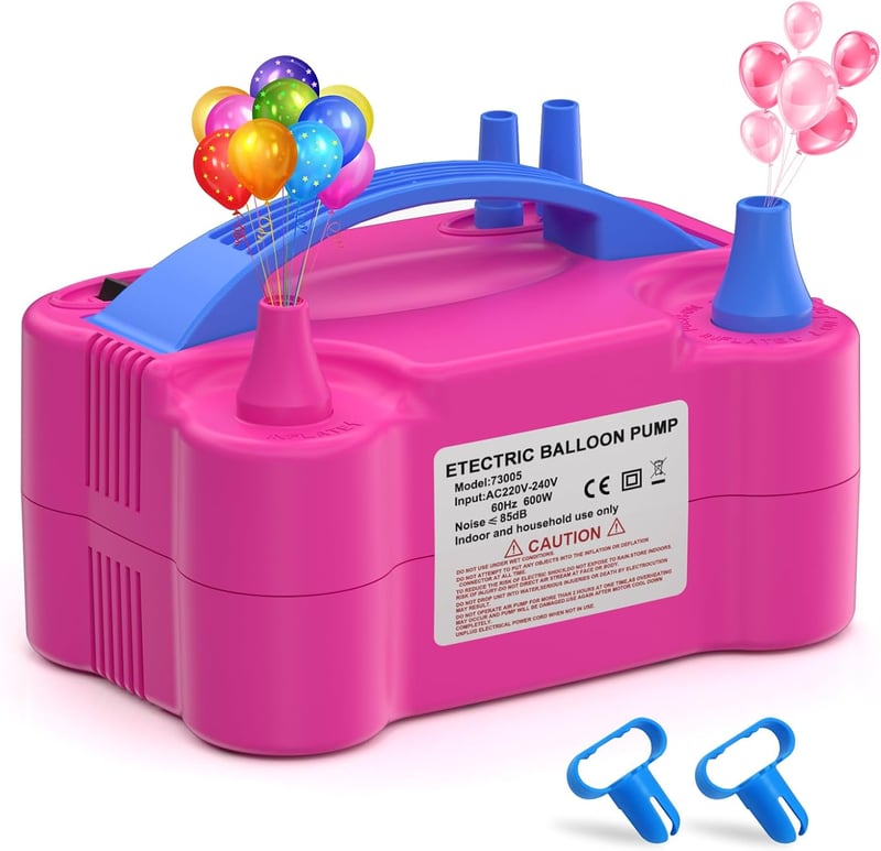 PlusFive elektromos léggömb pumpa 600W, kettős fúvóka, AC220-240V