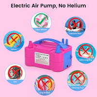PlusFive elektromos léggömb pumpa 600W, kettős fúvóka, AC220-240V 7