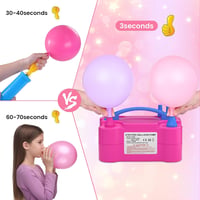 PlusFive elektromos léggömb pumpa 600W, kettős fúvóka, AC220-240V 6