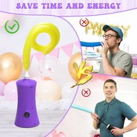 PlusFive lila elektromos ballonpumpa 30W mini légtöltő hosszú luf 3